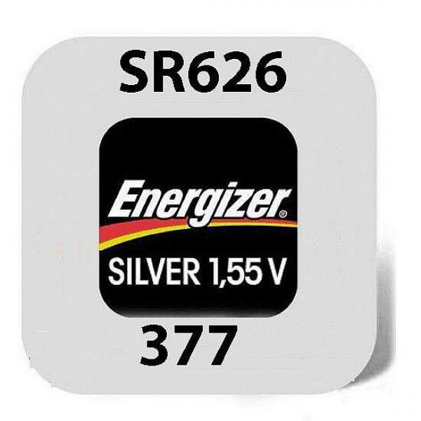 Energizer Uhrenbatterie 377 AgO 1,55V - SR626SW 10-er Pack